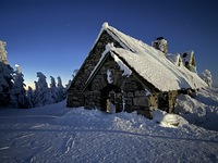 Vista House in moonlight, Mt Spokane photo