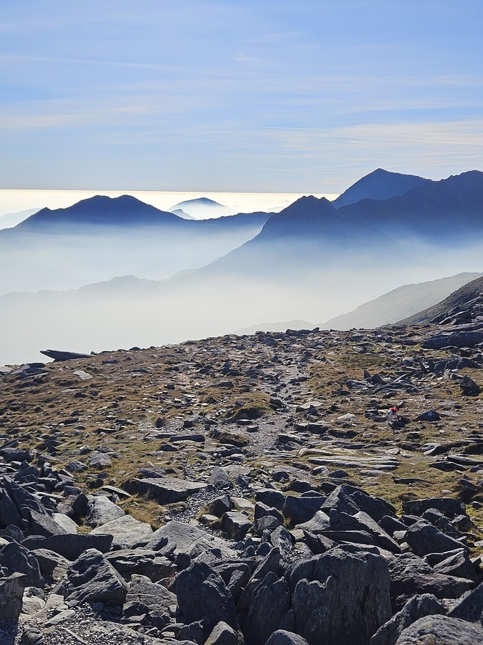 Snowdon summit from the Glyders
