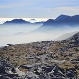 Snowdon summit from the Glyders