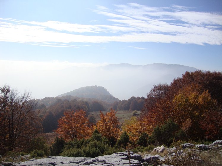 From 1240m alt the view of Mt Olympus, Paiko