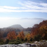 From 1240m alt the view of Mt Olympus, Paiko