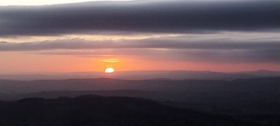 Sunset Malvern beacon, Worcestershire Beacon
