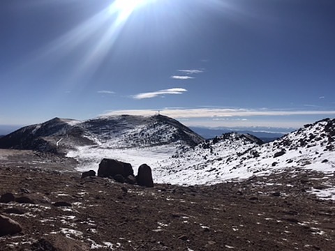 Almagre Saddle View looking South over Baldy Dam, Almagre Mountain