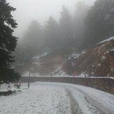 Mount Ainos in the snow 