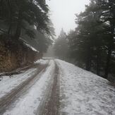 Mount Ainos in the snow 