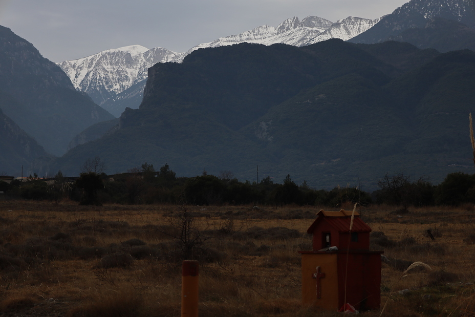 Mount Olympos near by national road, 2/2024, Mount Olympus
