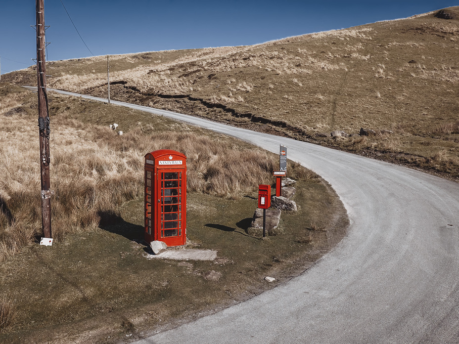 Wales’ most remote phonebox, Moel Prysgau