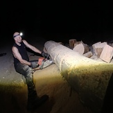 Cutting firewood, Larch Mountain (Clark County, Washington)