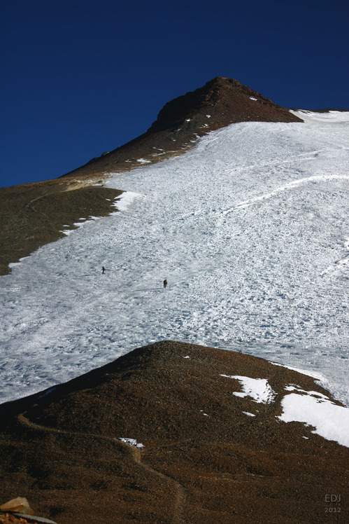 Crossing El Plomo Glacier