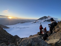 sunrise above kolahoi glacier, Kolhoi Peak photo