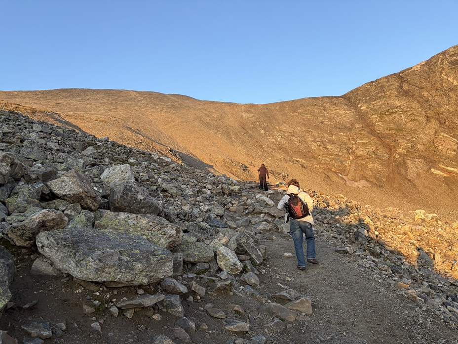 Heading towards the ridge between Grays and Torreys, Torreys Peak