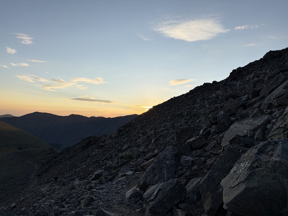 Sunrise on the Grays & Torreys trail, Torreys Peak