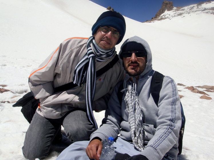 mahmoud & mohsen in top of sabalan, سبلان