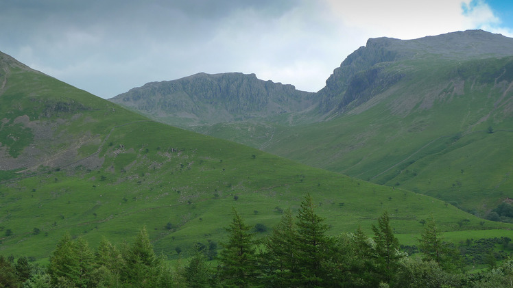 Scafell Pike viewed from the road