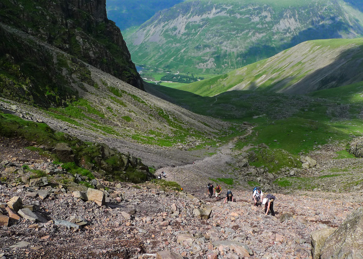 Scree slope below Scafell, Scafell Pike