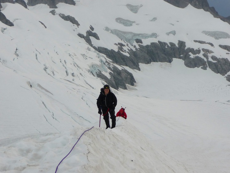 Classic knife edge ridge, Eldorado Peak