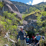 Break at Pos Wadunae, in a granite formation at 2.250m, Tambora