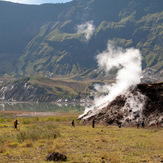 approaching Doro Api Toi, the mini crater in the giant crater, Tambora