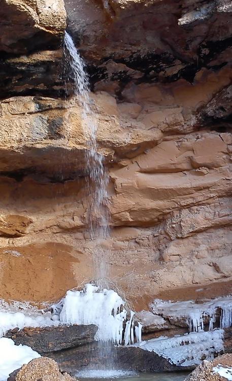 Ghalat waterfall in winter