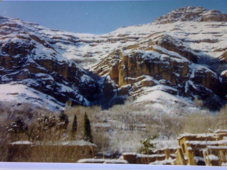 Ghalat mountains in winter - Ghalat village