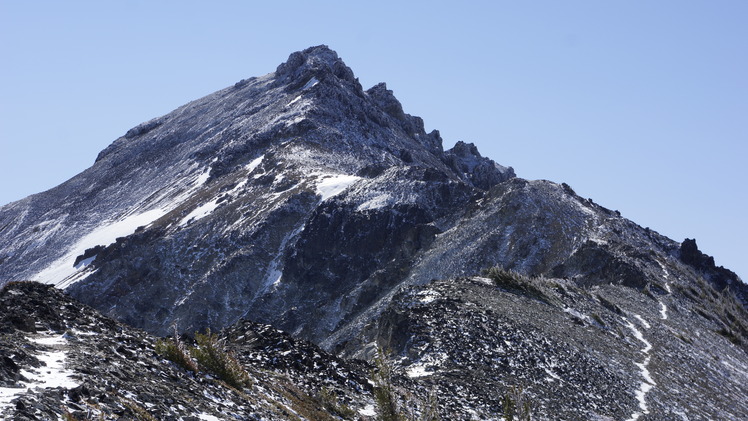 Not much snow., Mount Aix