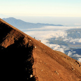a new group approaching the peak, Mount Agung
