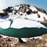 Half  frozen  lake, سبلان