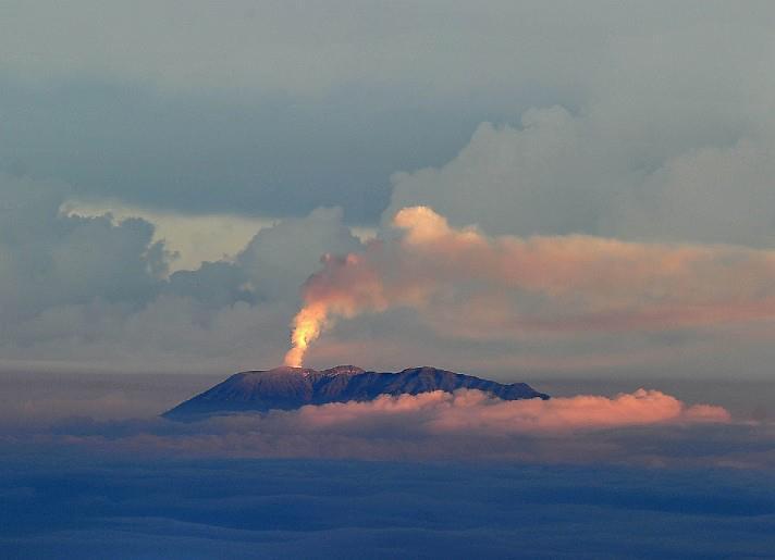 Volcán Turrialba, visto desde Chirripó, Cerro Chirripo