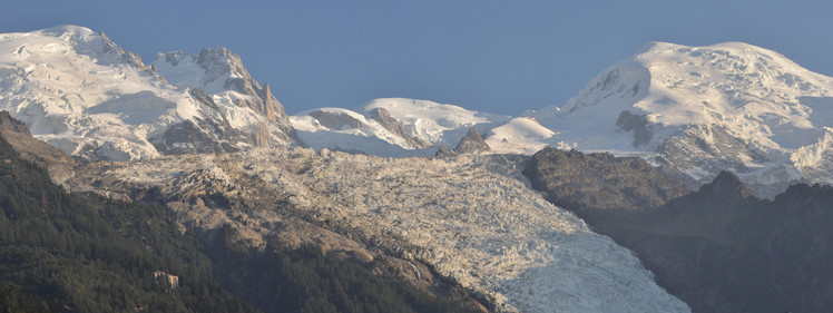 Mont Blanc and the Bossom glacier