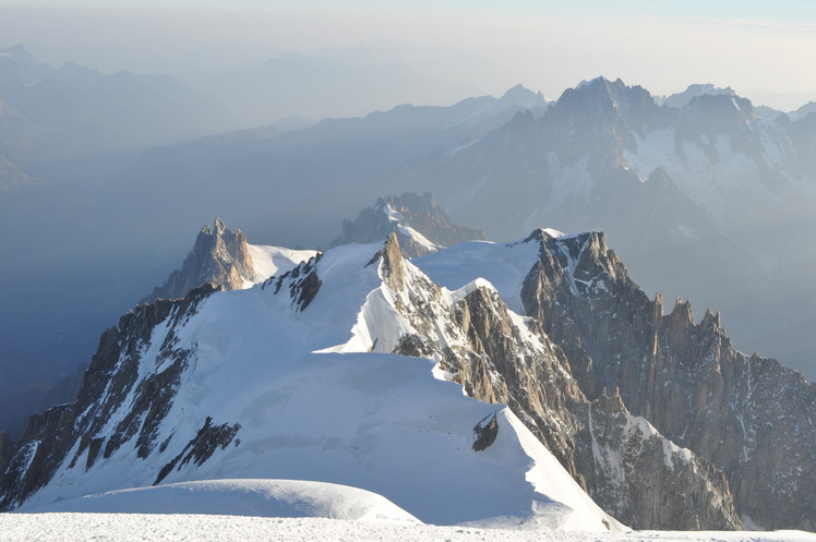 Eastern wiew from 4807 m , Agiuille du Midi, Mont Blanc