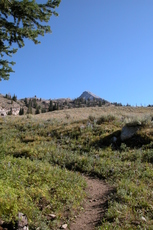 Trail to the saddle, Hyndman Peak photo