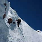 Marcelo Soto y Franz Shirmer  en la pared Sur, Monte Puntiagudo, Los Lagos Chile., Puntiagudo-Cordón Cenizos